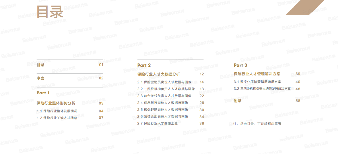 保險(xiǎn)行業(yè)白皮書目錄
